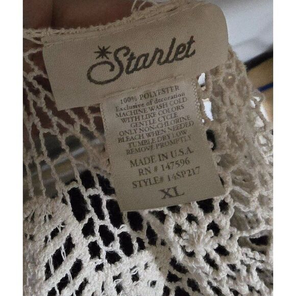 Vintage Starlet Black Cardigan With Lace Collar & Trim - Picture 7 of 9